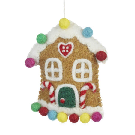 GINGERBREAD HOUSE FELTED ORNAMENT